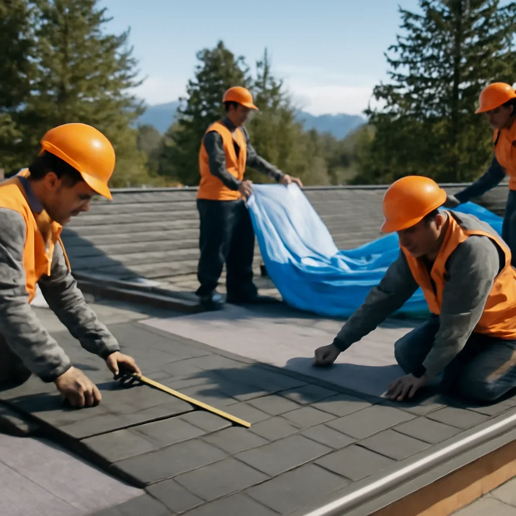 Organized work process for roofing star
